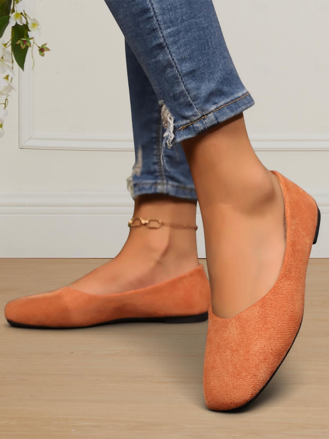 pantofi cu slip-on clasici pentru femei din piele intoarsa artificiala pentru uzura de zi cu zi, birou si calatorii 2025 - $18.99 –P6