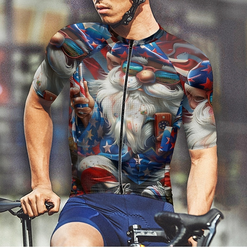 America's 250th Anniversary Independence Day Men's Cycling Jersey National Flag Short Sleeve Bike Tee Tshirt Jersey with 3 Rear Pockets Mountain Bike MTB Quick Dry Anatomic Design Wicking Breathable 2026 - $25.99 –P2