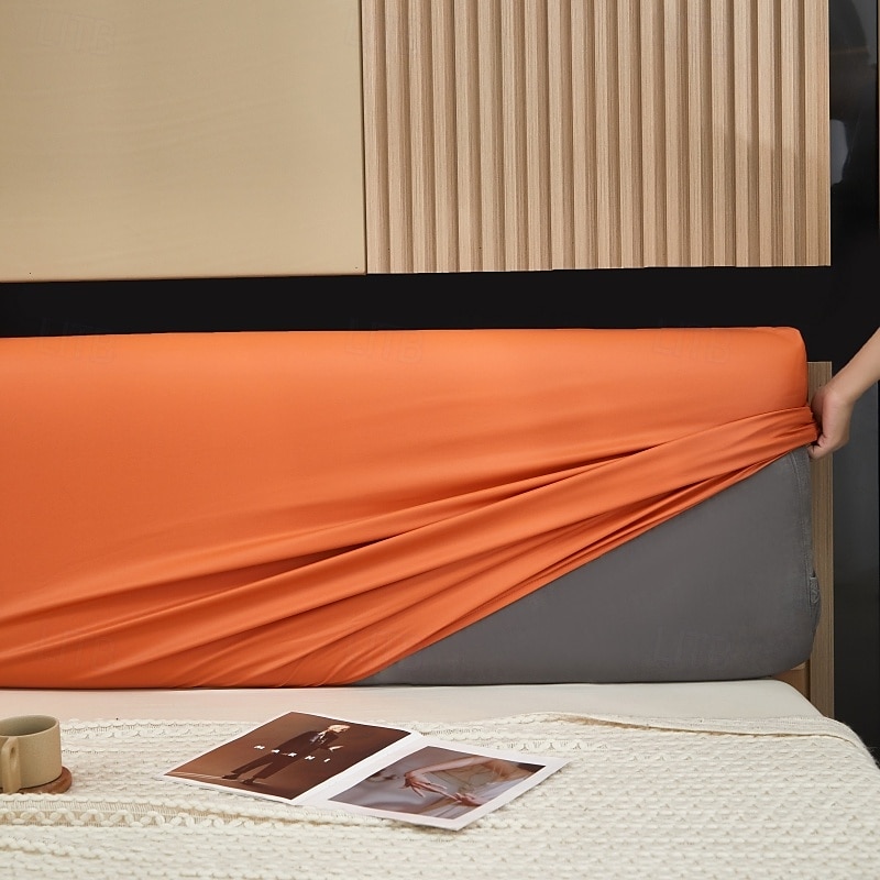 Capa de cabeceira de couro artificial pu à prova d'água, capa elástica para hotel, casa, cama com tudo incluso, proteção contra poeira, cabeceira de 2025 por $30.99 –P1