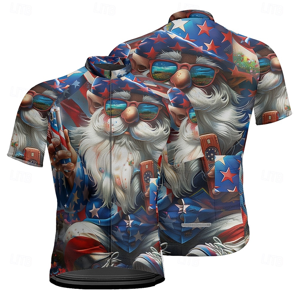 America's 250th Anniversary Independence Day Men's Cycling Jersey National Flag Short Sleeve Bike Tee Tshirt Jersey with 3 Rear Pockets Mountain Bike MTB Quick Dry Anatomic Design Wicking Breathable 2026 - $25.99 –P5