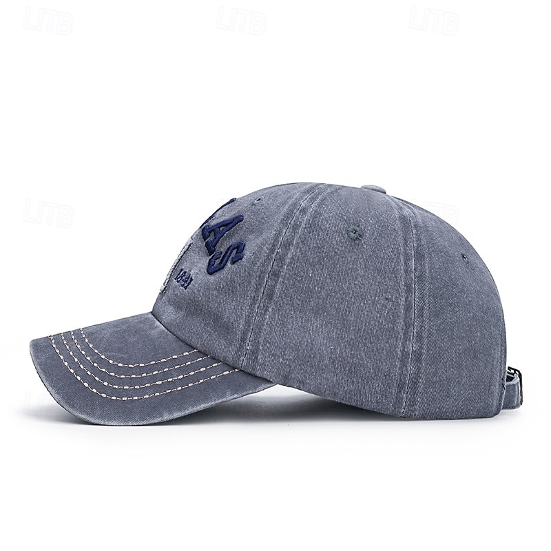 Herren Cap Basecap Sonnenhut Kappe Schwarz Wein Baumwolle Bestickt Modisch Brautkleider schlicht Täglich Wochenende Buchstabe Solide / einfarbig Einstellbar Sonnenschutz Atmungsaktiv 2025 - $7.49 –P4