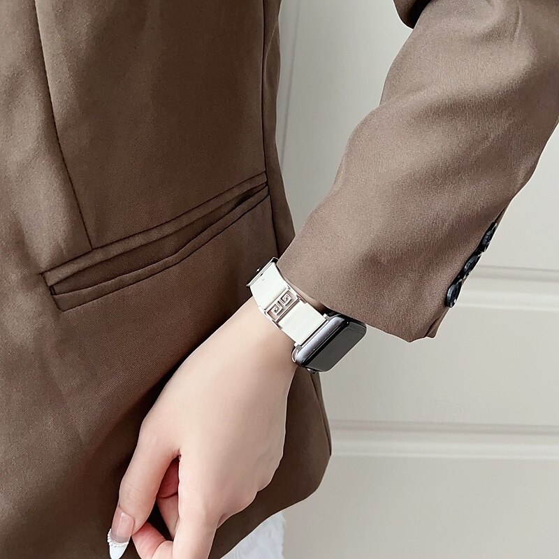 Solo loop Kompatibel med Apple Watch-klokkereim 38mm 40mm 41mm 42mm 44mm 45mm 49mm Justerbar PU-lær Erstatningsklokkerem til iwatch Ultra 2 Series 9 8 7 SE 6 5 4 3 2 1 2025 - $23.99 –P5