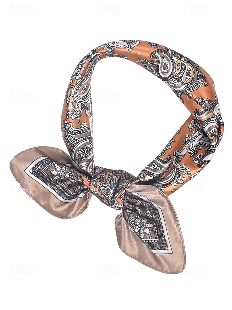 Paisley pattern multicolor silk scarf - soft and stylish women's headband and pocket square, perfect for casual, outdoor and formal occasions 2025 - $7.99 –P6