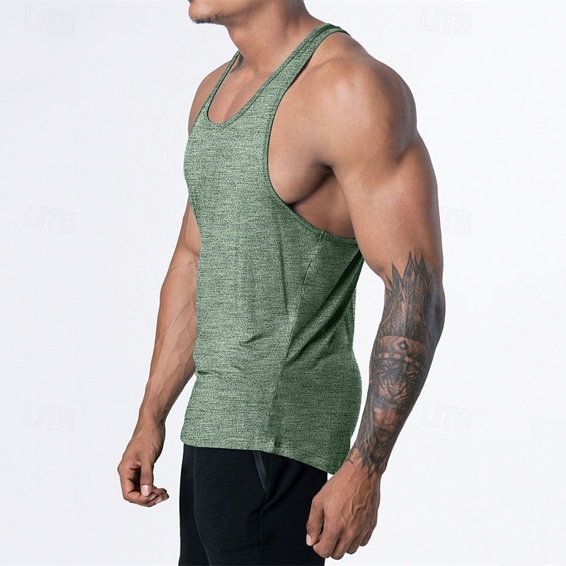 Herren Tank Top Weste Unterhemd Ärmelloses Shirt Ärmellos U-Ausschnitt Sommer Einfach Mode Designer Basic Urlaub Straße Ausgehen Schwarz Rosa Marineblau Top T-Shirt für Herren 2025 - $12.99 –P5
