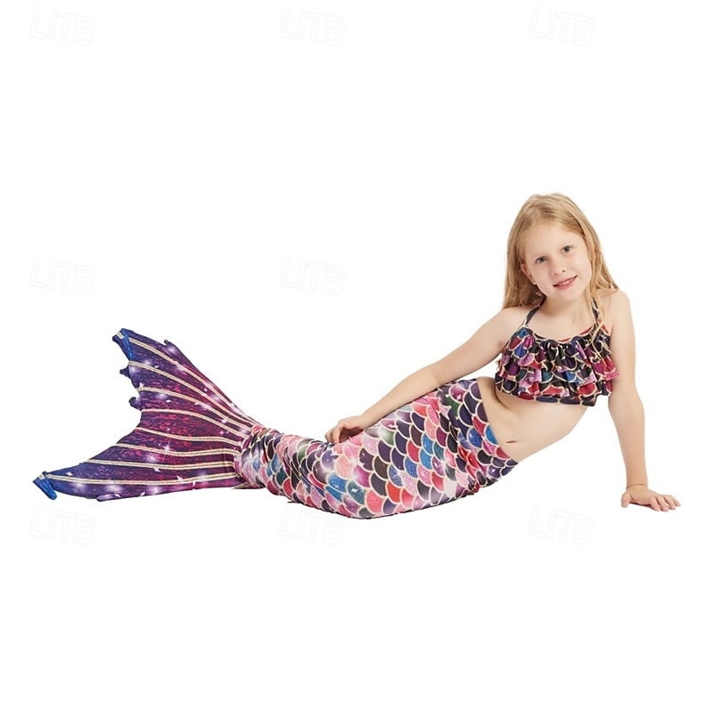 Enfants Fille Maillots de bain sirène Maillot de bain Vacances Plage Balance Vacances Tropique Maillots de bain 4 ans et + Eté Rose Claire Rose Claire de 2025 ? $34.99 –P8