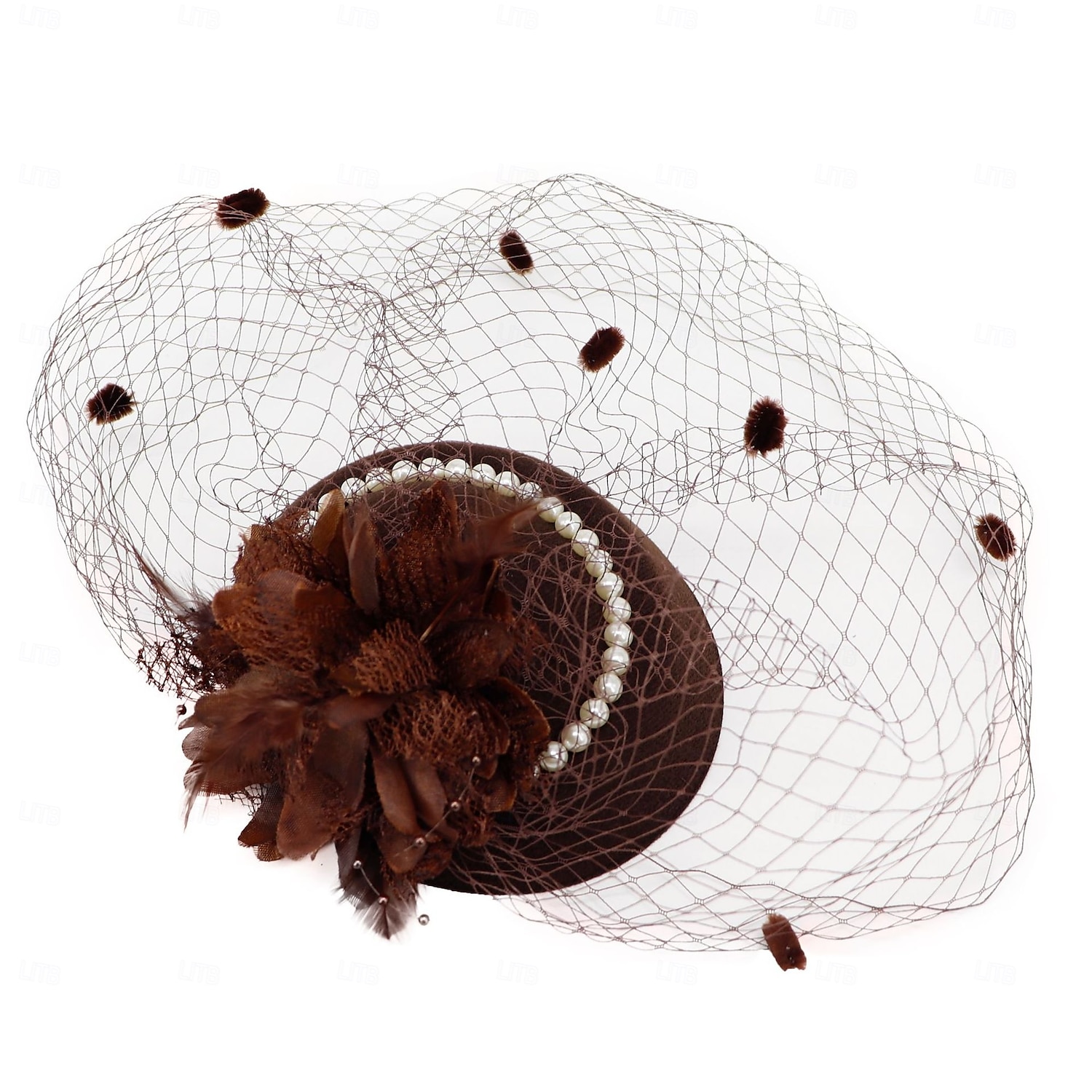 Hatter Sinamay Fedora Bryllup Aftenselskap cocktail Elegant Årgang søt stil Med Blomster Hodeplagg Hodeplagg 2025 - $14.99 –P22
