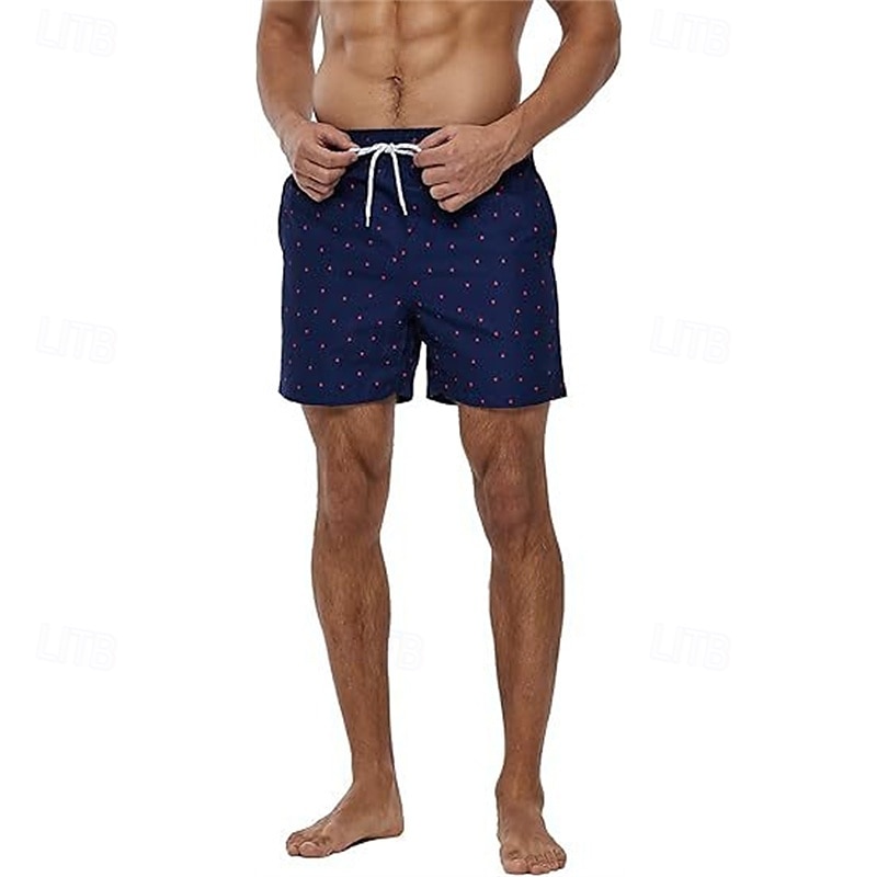 Men's Swim Trunks Swim Shorts 4-Way Stretch Fabric Board Shorts Bottoms Drawstring with Pockets Swimming Surfing Beach Water Sports Printed Summer Spring 2025 - $12.99 –P4