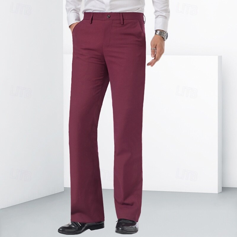 Homens Social Calças chinês Botões Bolsos Tecido Conforto Formal Festa Trabalho Moda Estilo Clássico Preto Branco Micro-Elástica de 2025 por $33.99 –P8