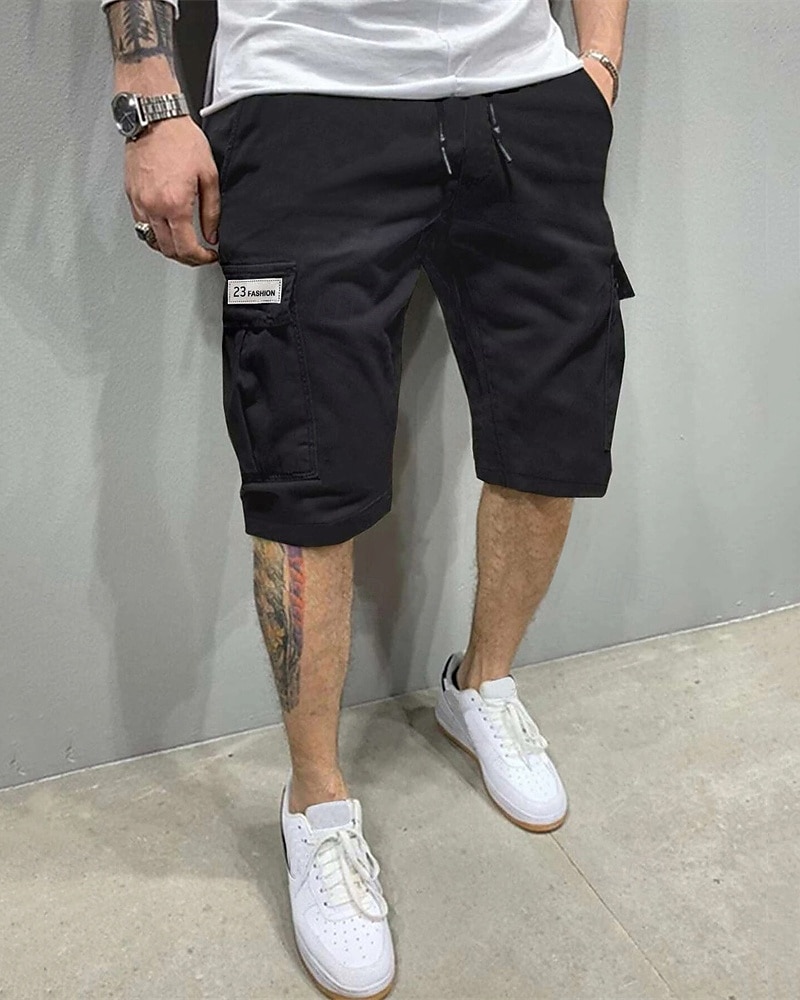 Homens Bermuda Cargo Calção Shorts de Trilha Com Cordão Cintura elástica Bolso multi Tecido Vestível Comprimento do joelho Ao ar livre Diário Acampar e Caminhar Moda Clássico ダークカーキ Exército verde de 2025 por $16.49 –P1