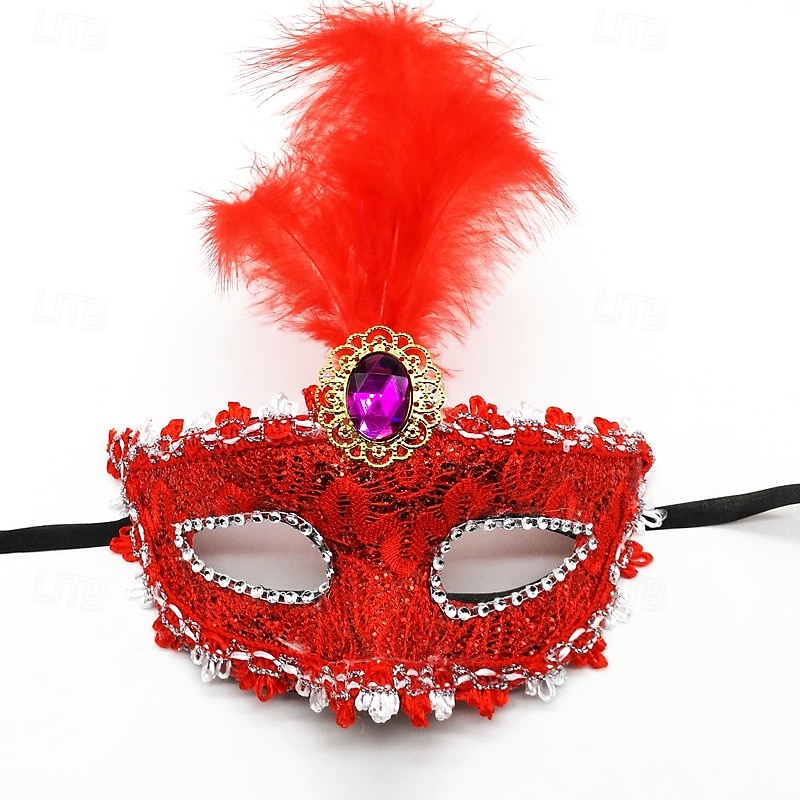 Karnevalová maska Maska Halloween rekvizity Dospělé Dámské Poloviční obličej Výkon Párty Plesová maškaráda Karneval Mardi Gras Jednoduchý karnevalový kostým 2025 - $12.49 –P3