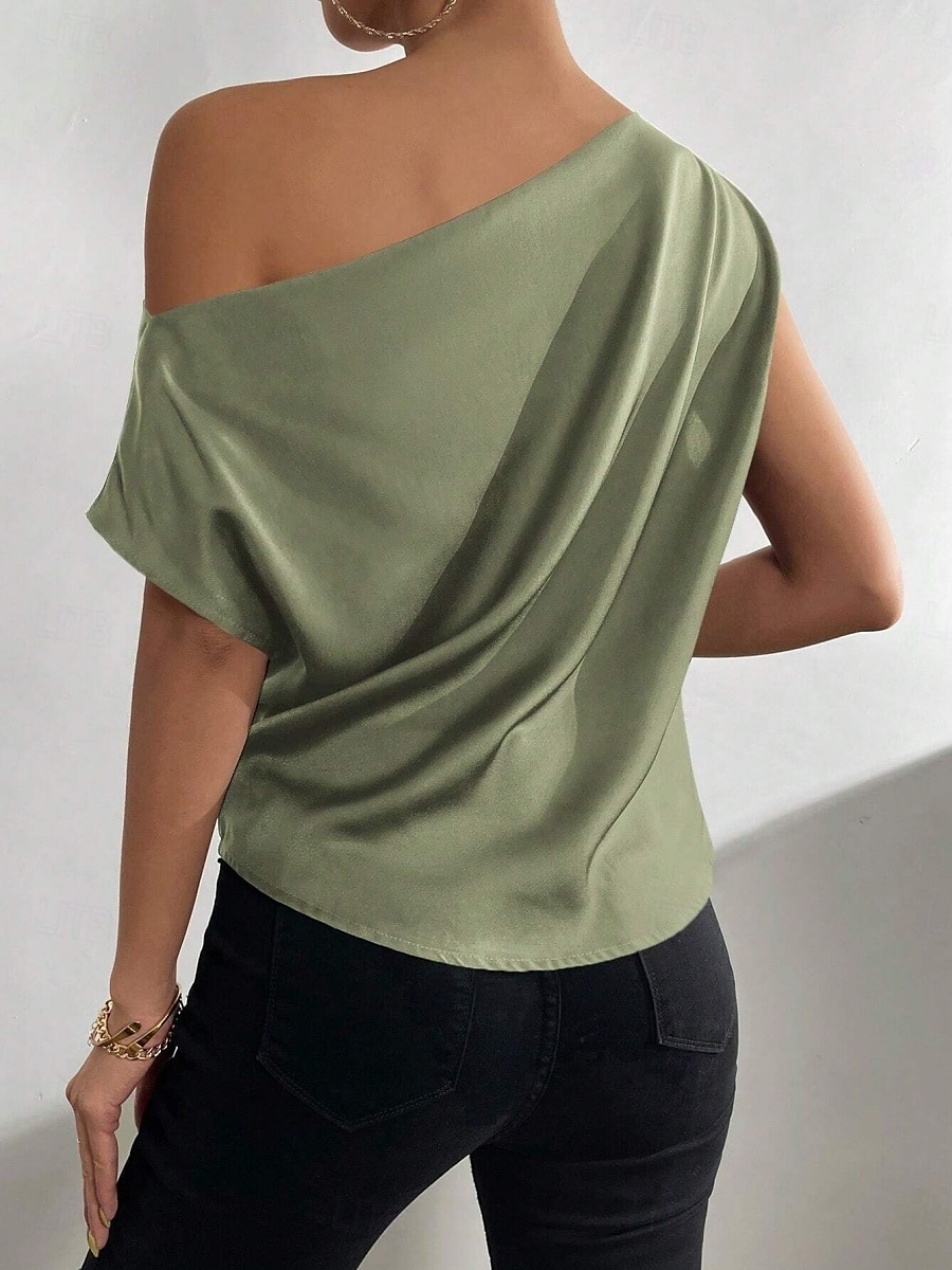 Women's Camisole Tank Top Solid Color Casual Sleeveless Crew Neck Regular Tops Daily Print Grass Green Green Beige Summer Spring 2025 - $25.99 –P12