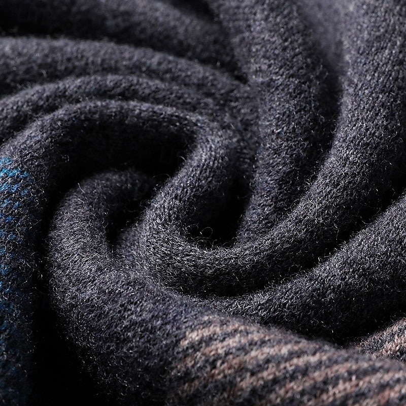 رجالي سترة سترة متماسكة V-neck مراجعة النمك منقوش V رقبة تريكو أنيق مدرسة رسمي ملابس الربيع الخريف أخضر داكن رمادي فاتح S M L 2025 - $52.99 –P7