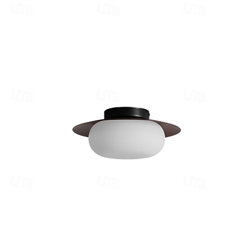Wabi Sabi Retro Wood Lighting Fixture Milk White Glass Shade Japanese Style Walnut Wood Decor Hanging Ceiling Lamp 28cm 110-240V 2025 - $165.99 –P6