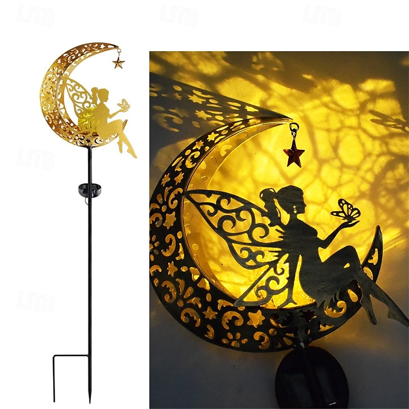 lampes solaires de jardin extérieur – soleil &Lampes solaires à LED en forme de flamme de lune, lampes de pelouse de paysage en fer rétro pour la décoration des allées, des cours et des patios de 2025 ? $31.47 –P14