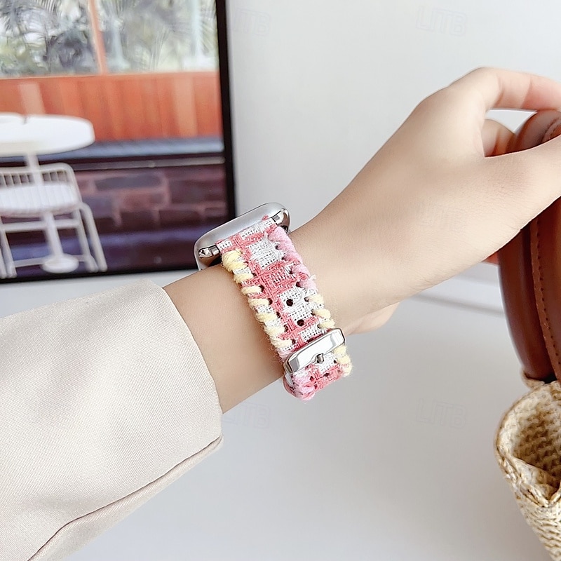 Loop Solo Compatível com Pulseira Apple Watch 38mm 40mm 41mm 42mm 44mm 45mm 49mm Ajustável Tecido pulseira de substituição para iwatch Ultra 2 Series 9 8 7 SE 6 5 4 3 2 1 de 2025 por $11.99 –P3