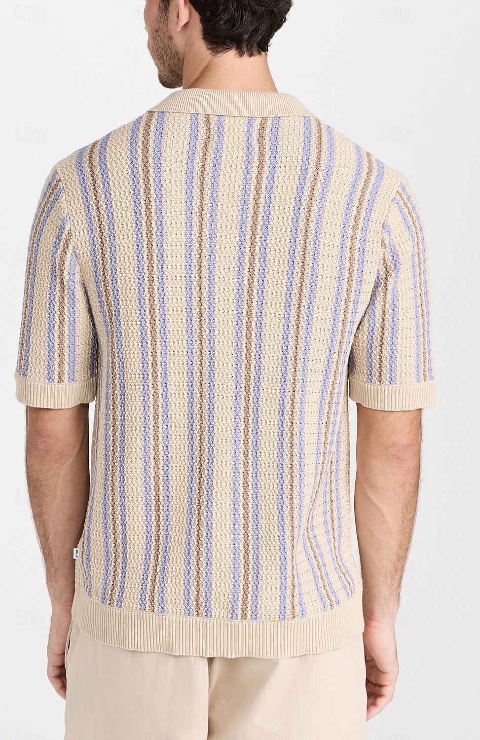 Retro 70. léta Svetr Tričko Kardigan Hippie háčkované Tlačítko dolů Proužky Pánské Dovolená Na den Pride Parade Dospělé Vrchní deska Jaro léto 2025 - $32.99 –P3
