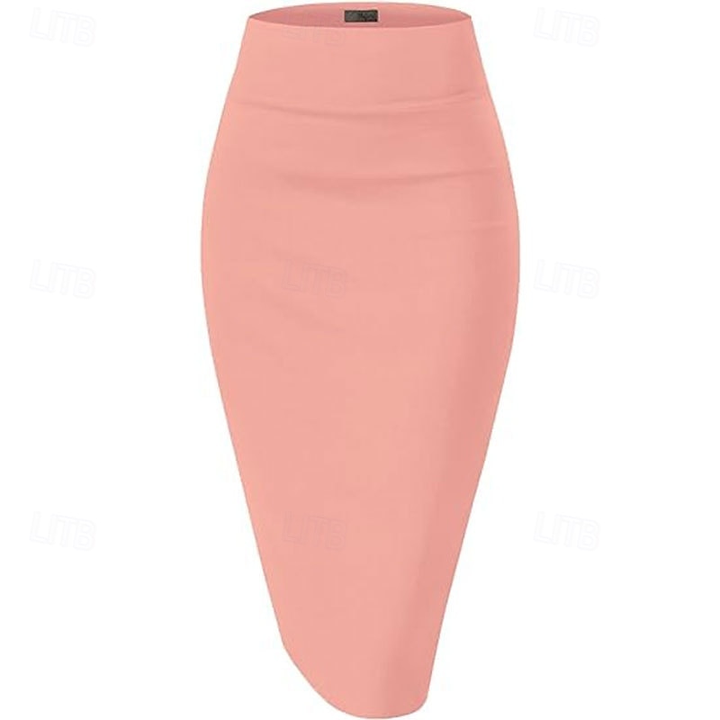 Retro / vintage 1950-luku rockabilly Pitkä Pituus Lyijykynähame Yhtenäinen väri Naisten Naamiaiset Kausaliteetti Arki-asut Teekutsut Aikuisten Hame 2025 - $21.99 –P10