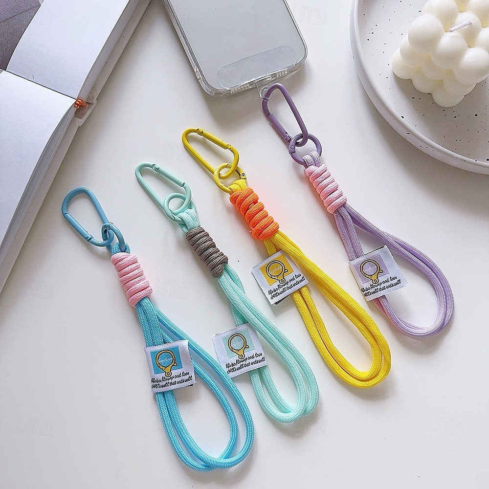 1pc Short Colorful Braided Mobile Phone Rope Decorative Fashion Camera Anti-Loss Rope Mobile Phone Rope Bag Accessories Keychain Suitable for Daily Decoration Travel and Vacation 2025 - $10.99 –P1
