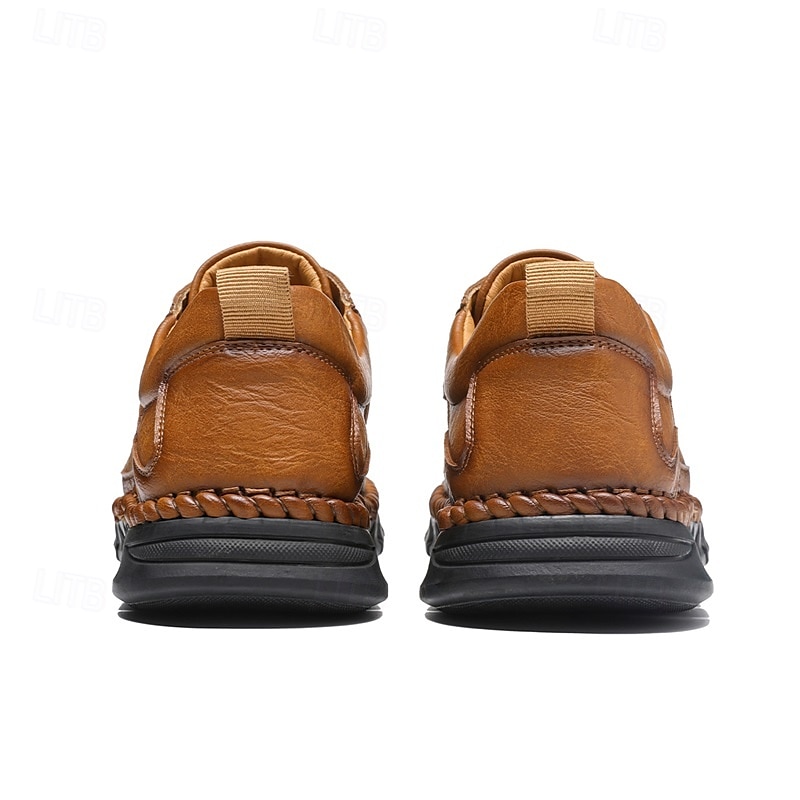 Zapatos de senderismo para exteriores para hombre con parte superior de piel sintética duradera y suela resistente: zapatillas cómodas con cordones para uso diario y aventuras 2026 - $59.99 –P8