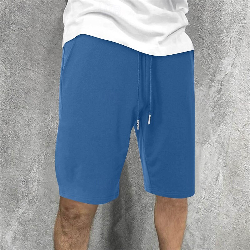Men's Sweat Shorts Summer Shorts Casual Shorts Pocket Drawstring Elastic Waist Plain Comfort Short Party Daily Fashion Classic Style White Wine Micro-elastic 2025 - $17.99 –P6