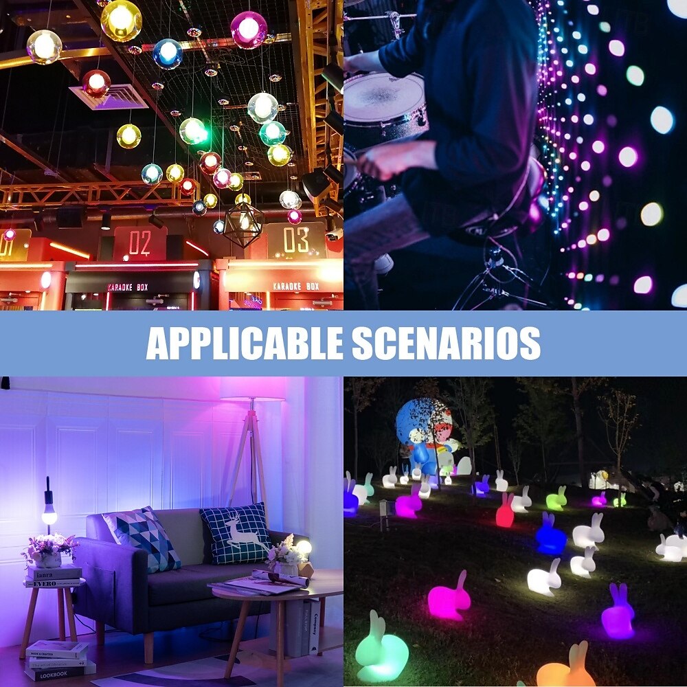 A19 E27 RGB Smart Light Bulb – Bluetooth & WiFi Color Changing, Dimmable 10W LED Bulb with Music Sync, Works with Tuya APP 2025 - $5.99 –P6