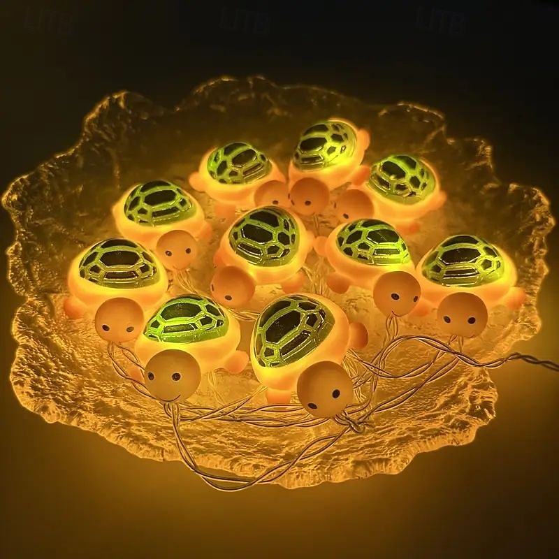 Guirlande lumineuse à 1,5 m avec 10 LED en forme de requin et de tortue, luminaire décoratif à piles, idéal pour la maison, la chambre à coucher, le bord de mer, les fêtes, les vacances de 2025 ? $12.49 –P5