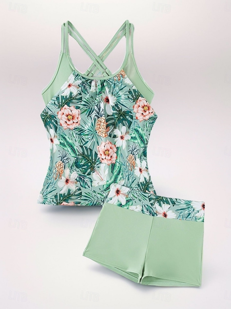 Maillots de bain femmes maillot de bain une pièce monokini sans dos contrôle du ventre taille haute slim vacances plage maillot de bain à rayures florales halter sans manches de 2025 ? $28.99 –P6
