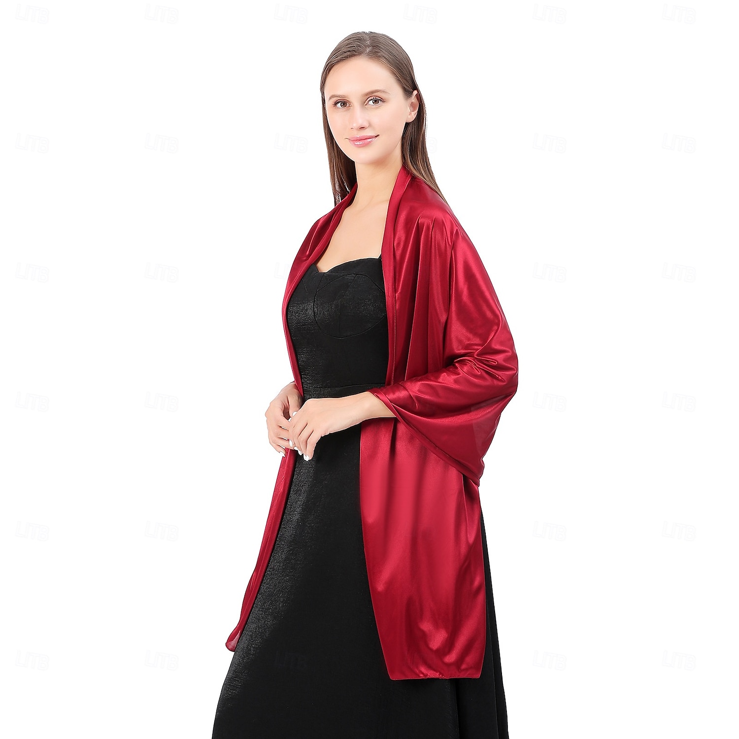 châles et écharpes soyeux et transparents pour femmes robes de soirée écharpes soyeuses douces écharpe de mariée de mariage de 2025 ? $21.99 –P12