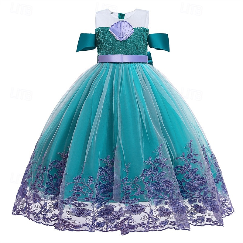kinderkleidung Mädchen Kleid Farbblock Ärmellos Leistung Outdoor Gitter bezaubernd Kostüm Polyester Maxi Casual kleid A Linie Kleid Tüll-Kleid Sommer Frühling 4 Jahre + Blau Purpur 2025 - $30.99 –P9
