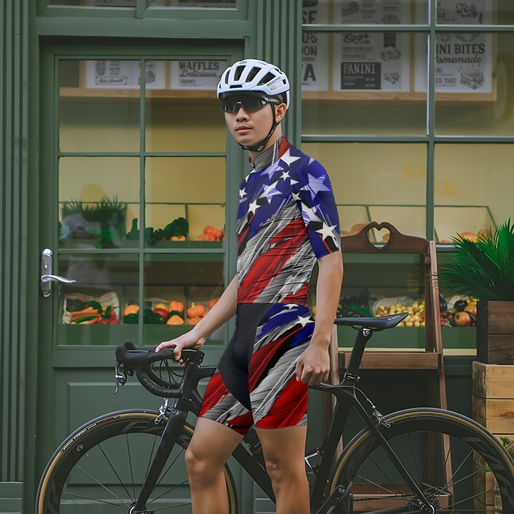 2025年 男性用 サイクリングジャージー 半袖 バイク Tシャツ ジャージー 3つのリアポケット付き マウンテンサイクリング 高通気性 速乾性 人間工学デザイン ウィッキング ワインレッド レッド ネービーブルー 国旗 スポーツ 衣類 コレクション – $20.79 –P5