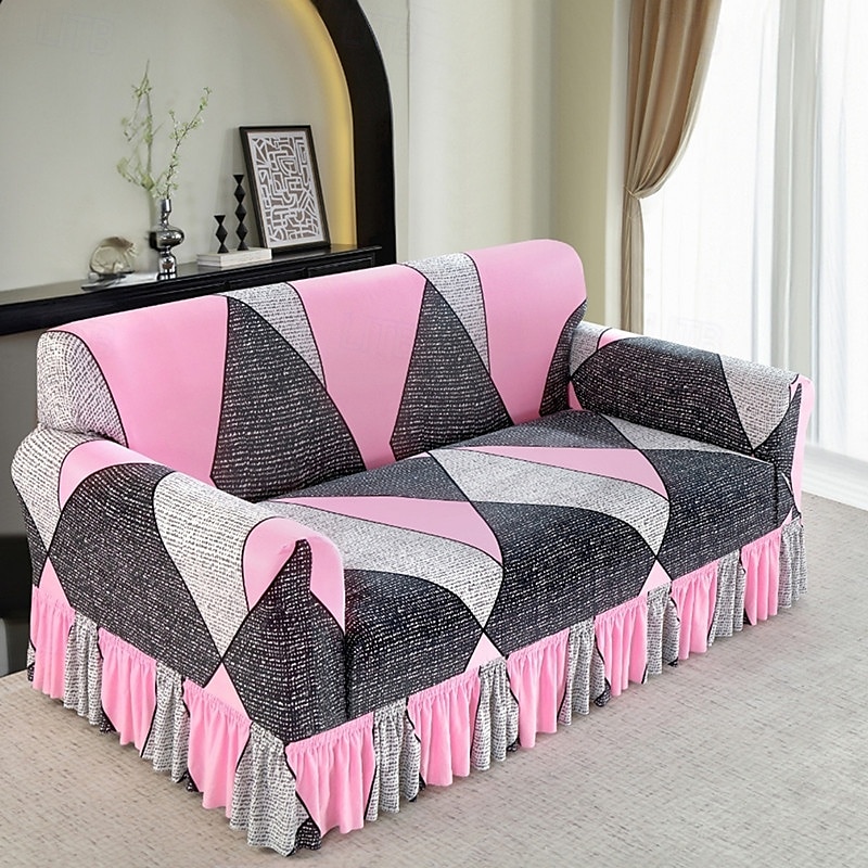 1 Pc Stretch Sofa Slipcover Sofa Cover With Skirt Printed Couch Cover Furniture Protector for Bedroom Living Room Home Decor 2025 - $41.99 –P11