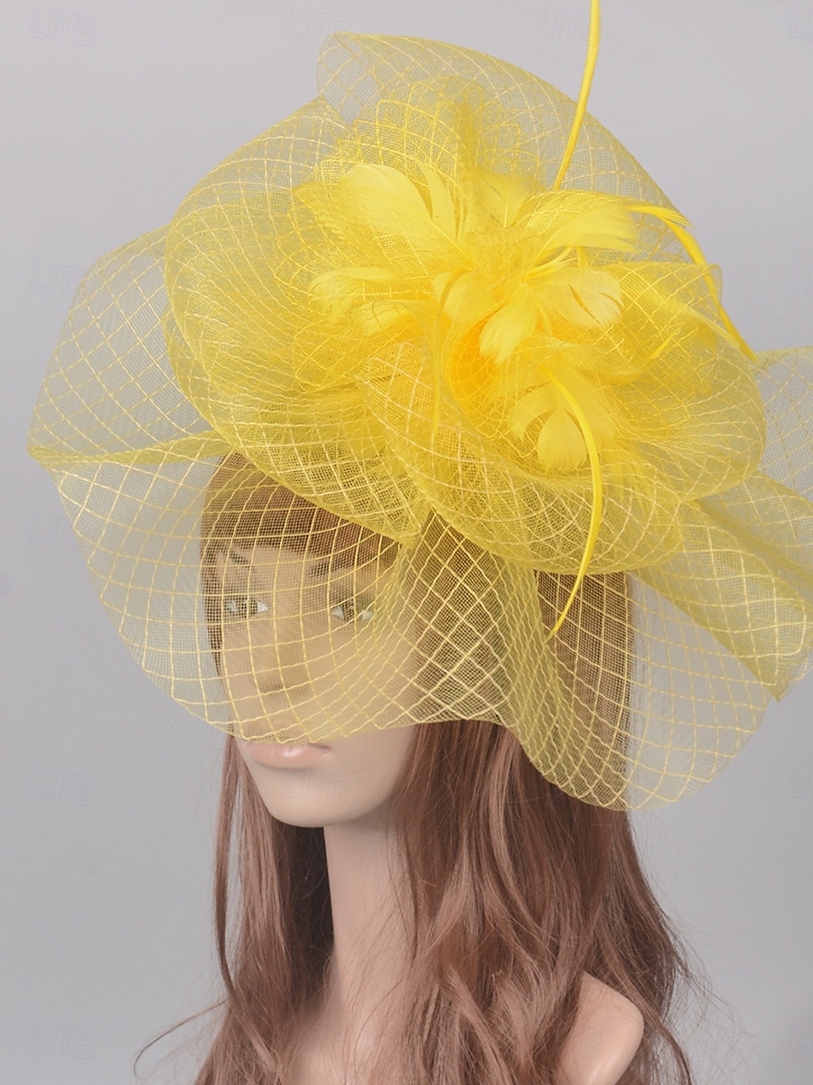 Chapeau Fedore en Tulle Headdrss Mariage Élégant Vintage Avec Accessoire en Tulle Coiffures Fascinateurs Jour de Course Robe de 2025 ? $30.99 –P3