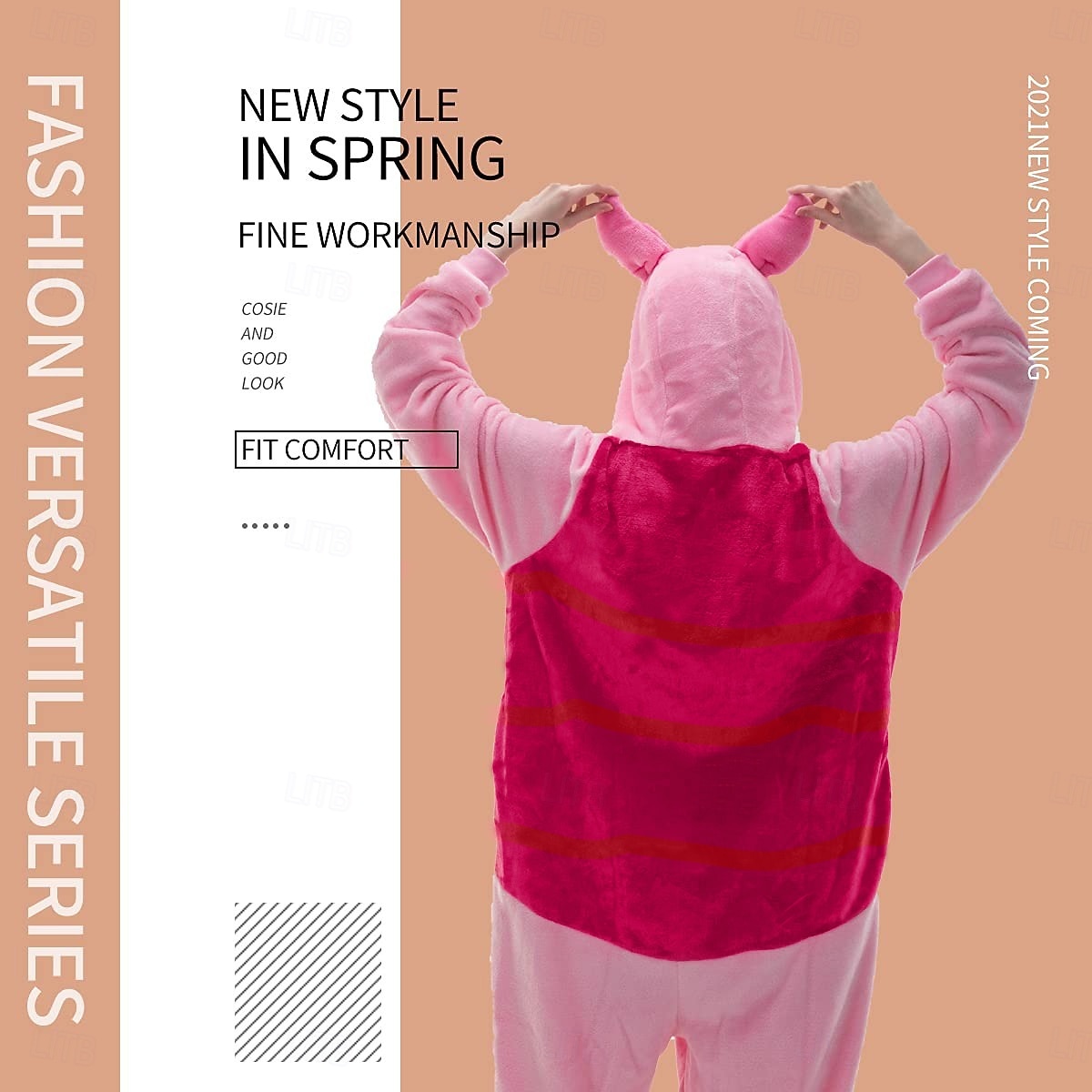 Carnival Costume 2026 Kigurumi Pajamas Fancy Costume Group Costume Animal Pig Cartoon Warm Funny Costume Comfy Kid's Adults' Unisex Men and Women Boys and Girls Halloween Carnival Party Performance 2026 - $32.99 –P5