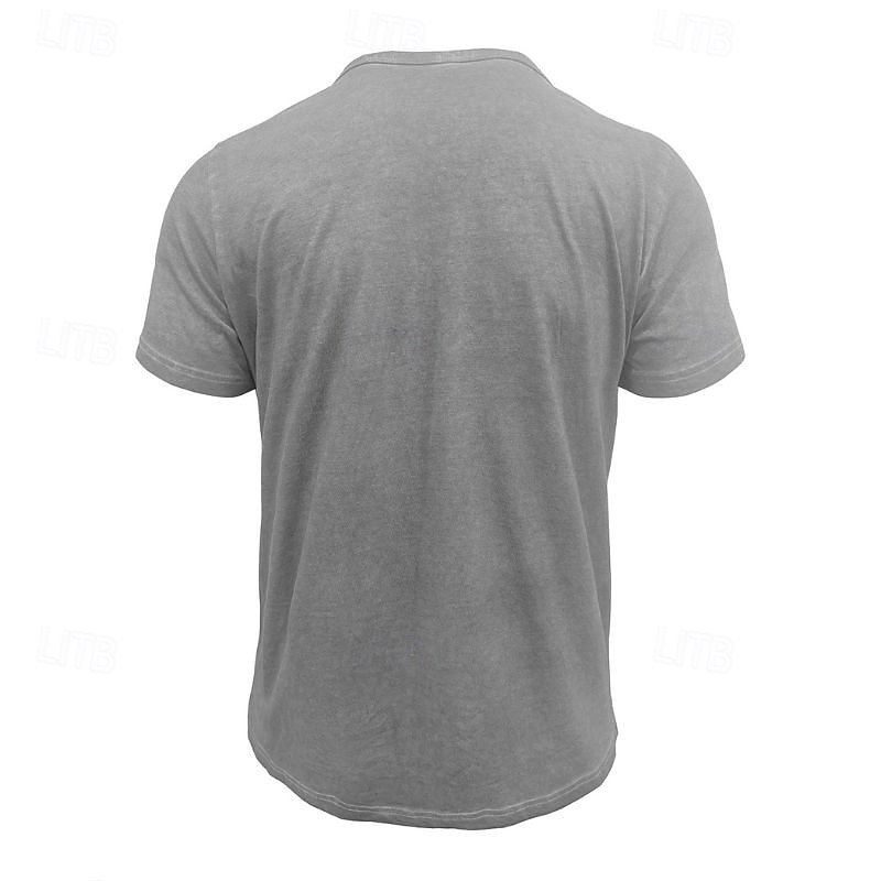 Pánské Tričko s knoflíkem Tričko Henley Trička Tričko Top Krátký rukáv Henley Léto Klasický Plná / Jednobarevná Módní Designové S přezkou Dovolená ulice Jdeme ven Modrá Fialová Tmavě šedá Top tričko 2025 - $26.99 –P4