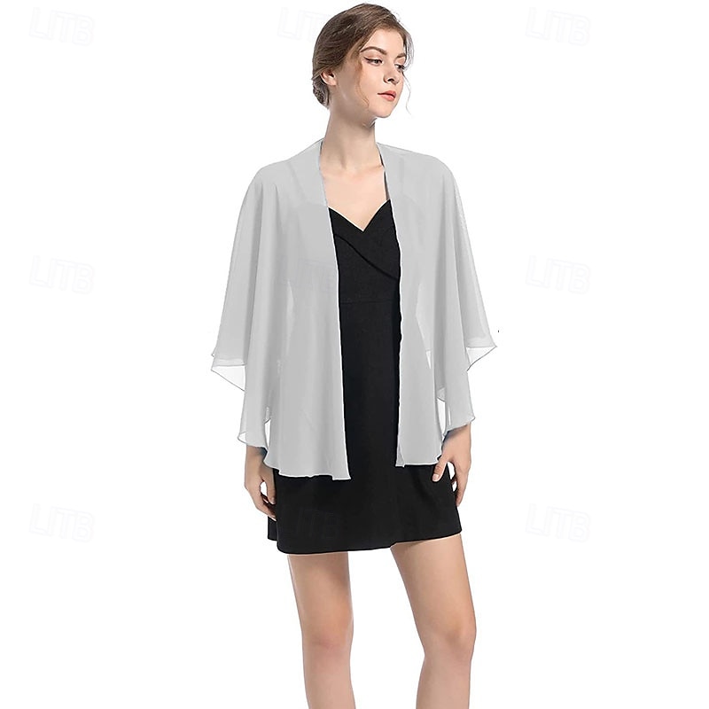 châle de soirée en mousseline de soie, châles et écharpes de mariage pour femmes, robe de mariée de fête pour occasions spéciales de 2025 ? $29.99 –P12