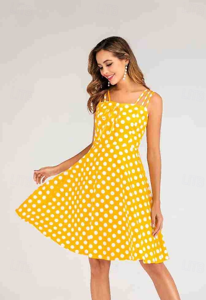 Retro Vintage 1950er Kleid Swing-Kleid Übergröße Tupfen Damen Karneval Maskerade Alltagskleidung Junggesellinnenabschiedsparty Erwachsene Kleid Abschlussballkleider 2025 - $32.99 –P4