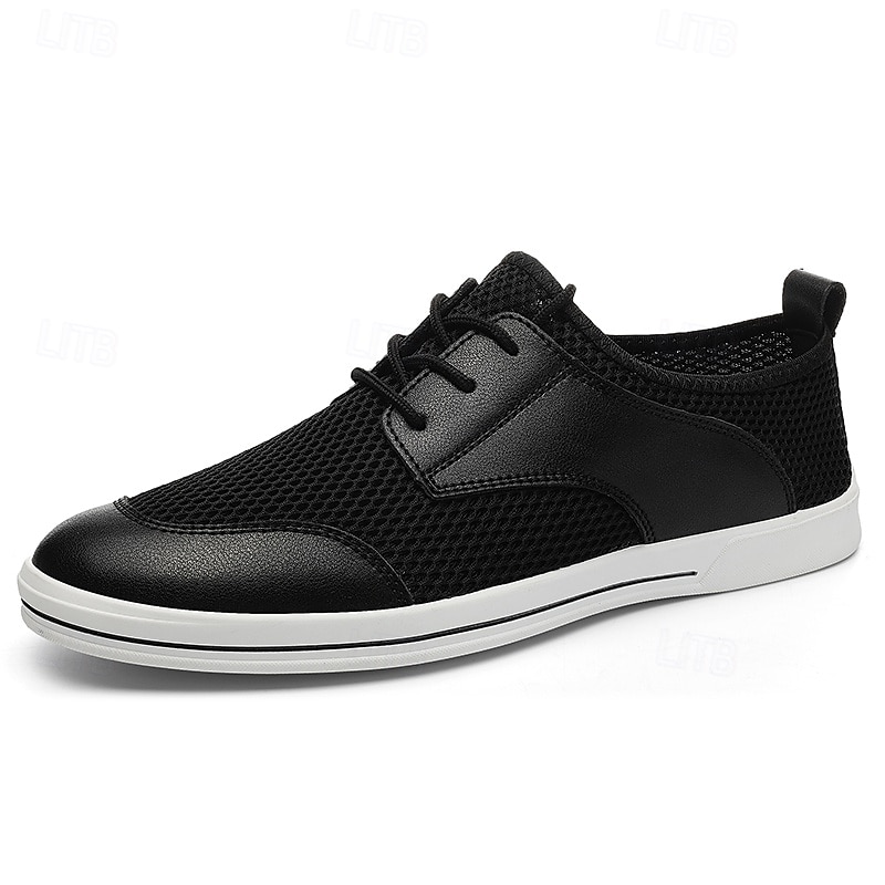 Men's Lightweight Breathable Mesh Lace-Up Sneakers – Casual Walking Shoes with Airy Design for Summer, Travel & Everyday Comfort 2025 - $46.99 –P2