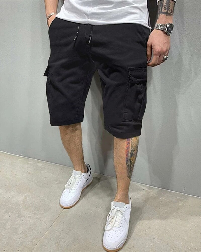 Homens Bermuda Cargo Calção Shorts de Trilha Com Cordão Cintura elástica Bolso multi Tecido Vestível Comprimento do joelho Ao ar livre Diário Acampar e Caminhar Moda Clássico ダークカーキ Exército verde de 2025 por $16.49 –P2