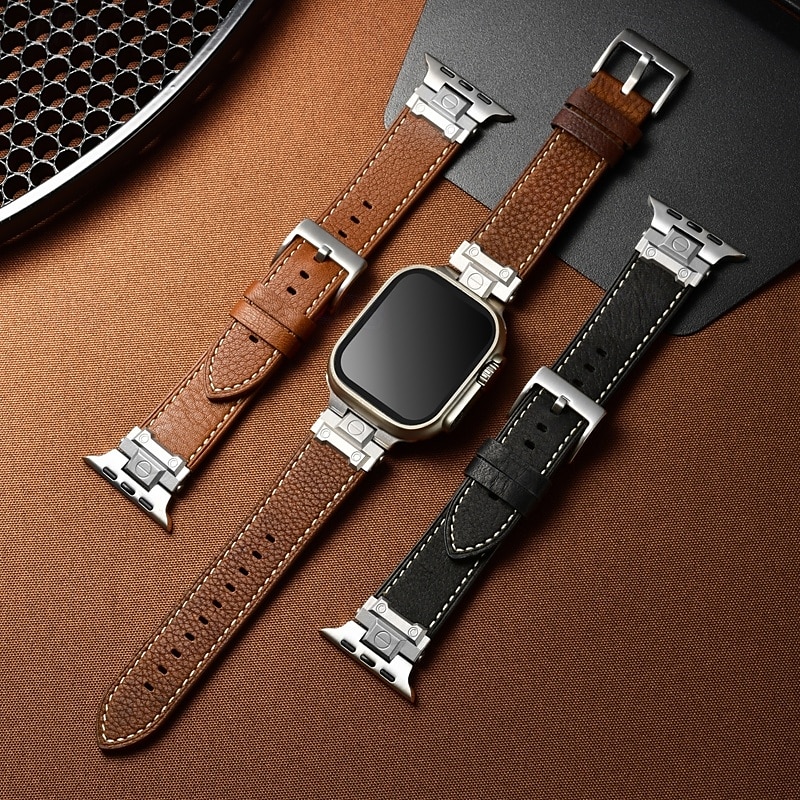 Solo Loop Compatible with Apple Watch band 38mm 40mm 41mm 42mm 44mm 45mm 49mm Adjustable PU Leather Strap Replacement Wristband for iwatch Ultra 2 Series 9 8 7 SE 6 5 4 3 2 1 2025 - $29.99 –P11