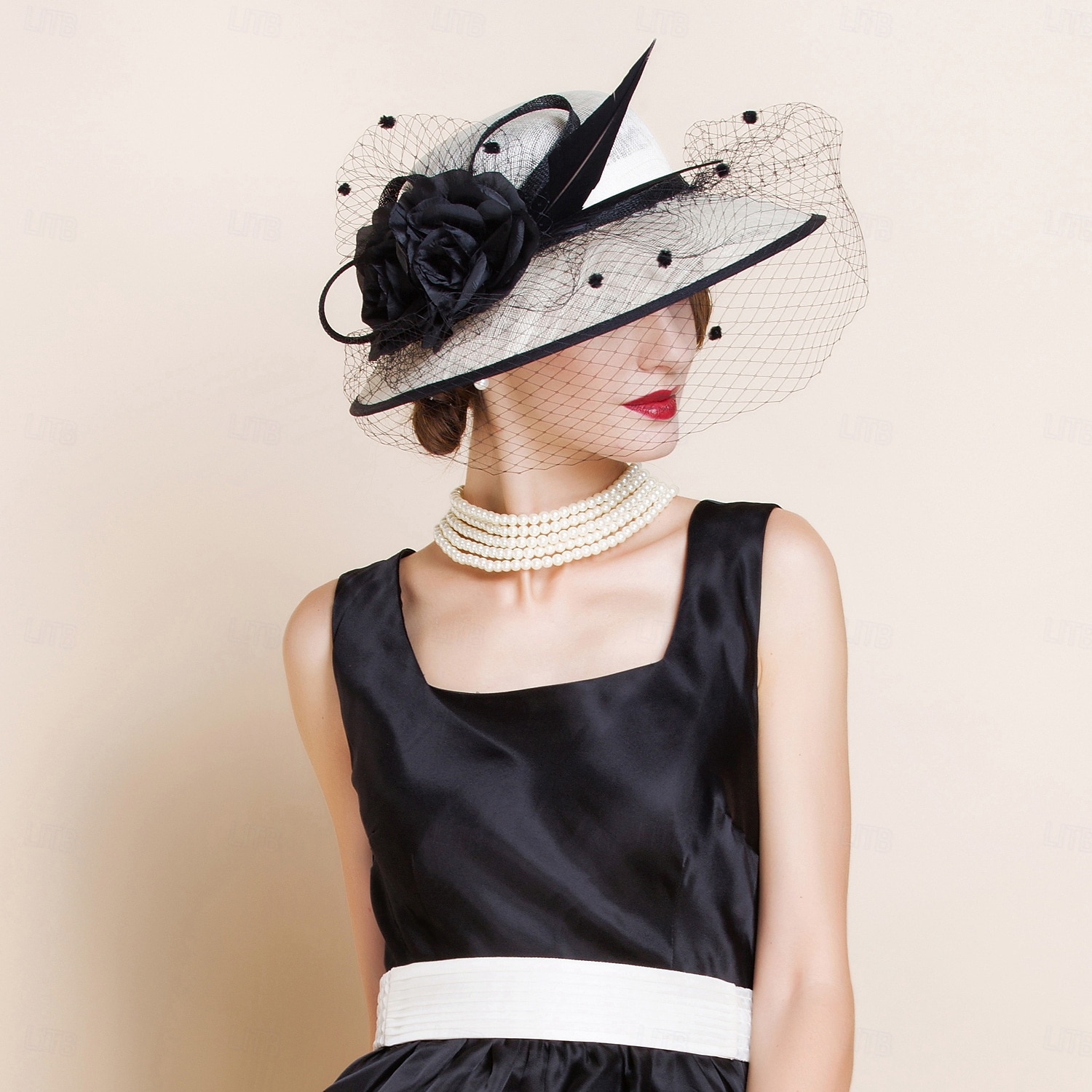 kapelusze lniany melonik / kapelusz typu cloche kapelusz wiaderkowy kapelusz przeciwsłoneczny wesele przyjęcie herbaciane eleganckie wesele z piórkowym łączeniem nakrycie głowy nakrycie głowy 2025 - $55.99 –P11