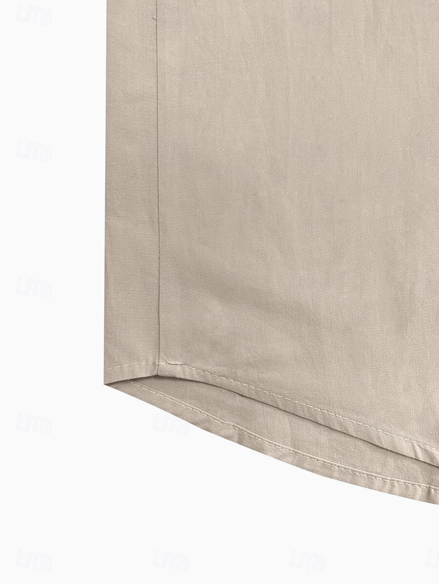 Dame Skjorte Bluse Helfarge Stilfull Fritid Langermet Skjortekrage Vanlige topper Daglig Knapper Kakifarget Sommer Vår 2025 - $34.99 –P4