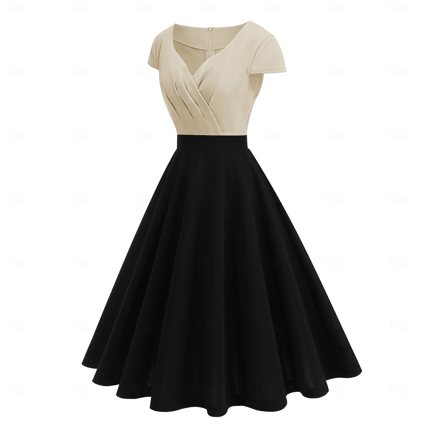 Elegant 1950 Rochie de epoca Lungime Genunchi Rochii Rochie A-Line Rochie de ceai Linia -A Pentru femei Crăciun Carnaval An Nou Venire Acasă Casul / Zilnic Petrecerea Burlăcițelor Adulți Rochii de 2025 - $29.99 –P17