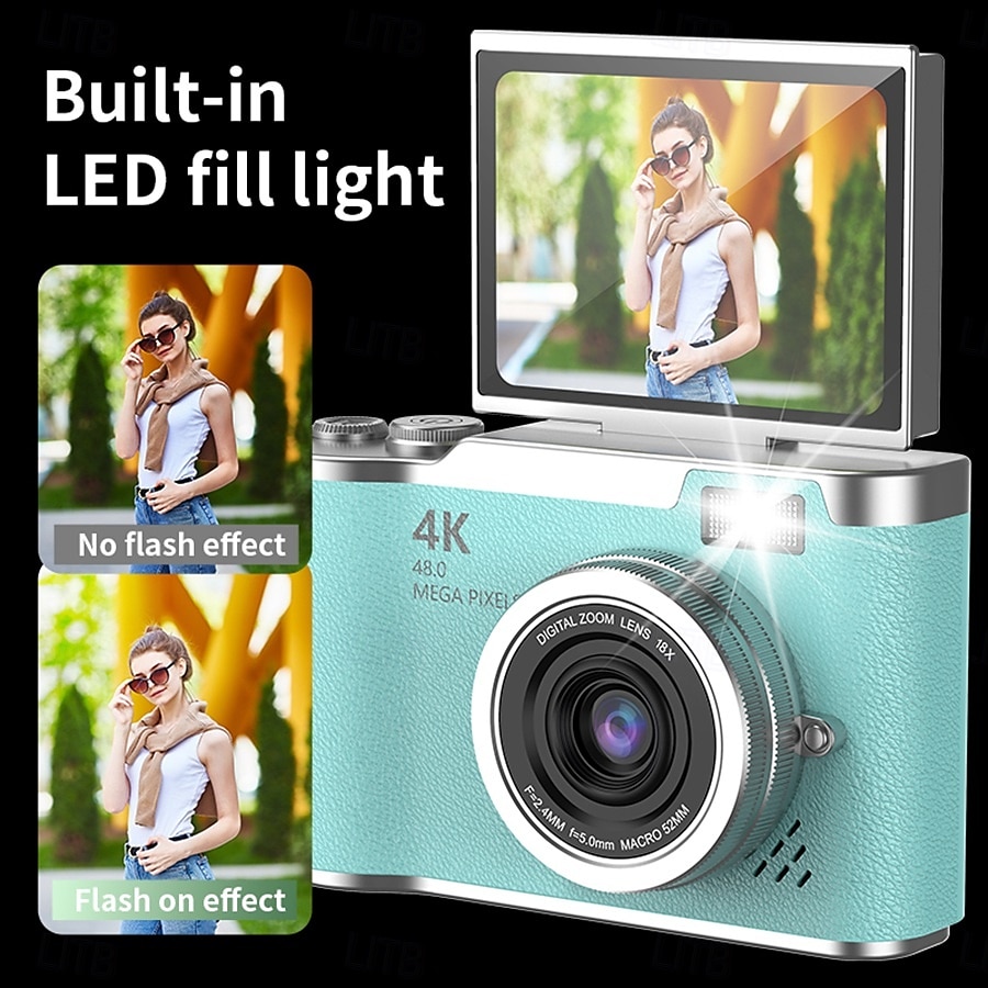 HD Digital Cameras 4K 1080p Easy to Use Rotatable 2.4 Lcd Screen  CCD Camera 2025 - $52.99 –P18