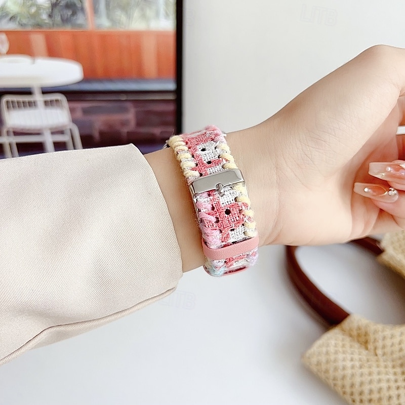 Loop Solo Compatível com Pulseira Apple Watch 38mm 40mm 41mm 42mm 44mm 45mm 49mm Ajustável Tecido pulseira de substituição para iwatch Ultra 2 Series 9 8 7 SE 6 5 4 3 2 1 de 2025 por $11.99 –P4
