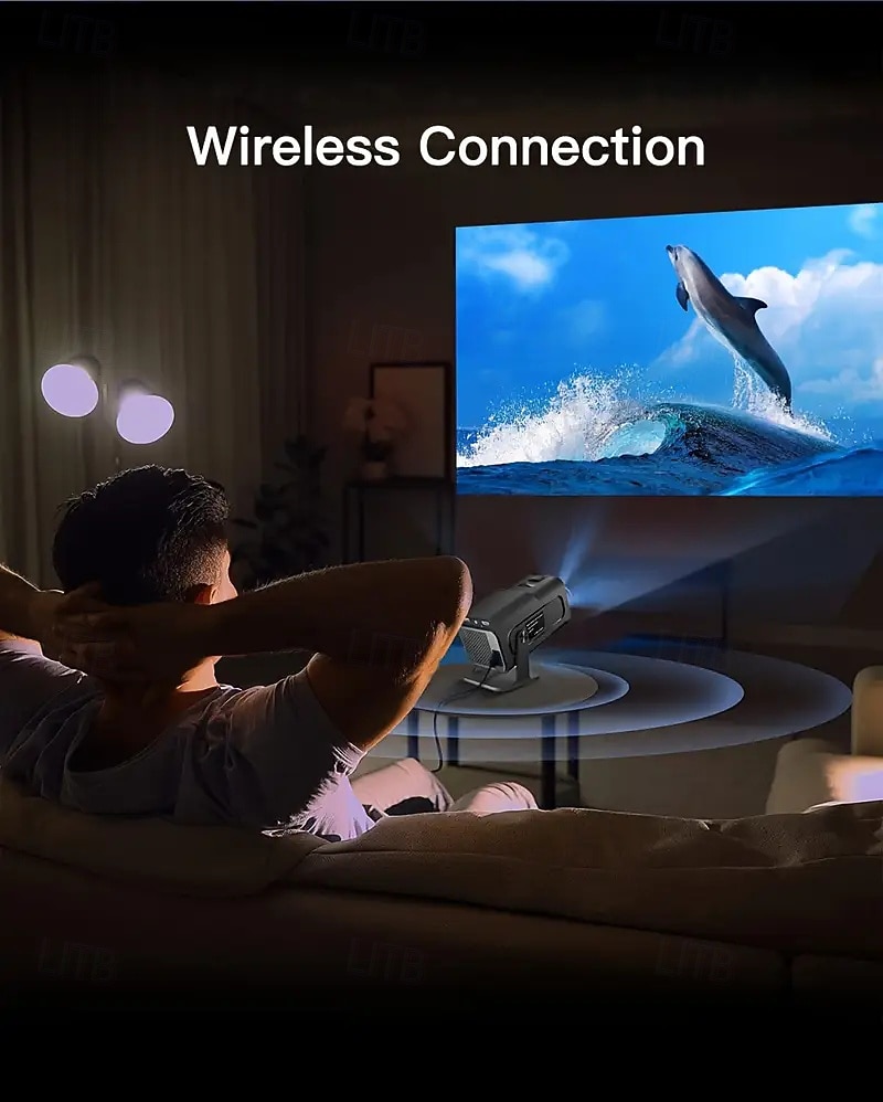 Интеллектуальный проектор 1080p Vision 1080p HD 400 яркость ANSI для Android 11.0 два диапазона Wi-Fi поворот на 180 градусов для домашнего кинотеатра и использования на открытом воздухе 2025 - $117.99 –P6
