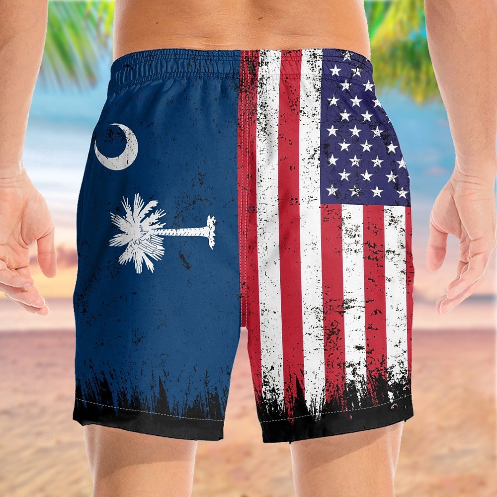 Per uomo Bandiera Americana Costumi da bagno Pantaloncini da mare Pantaloncini da Surf Misura del girovita medio Hawaiano Casual Vacanza Ferie Abbigliamento mare Tasche Laterali fodera in rete del 2025 a $19.99 –P2