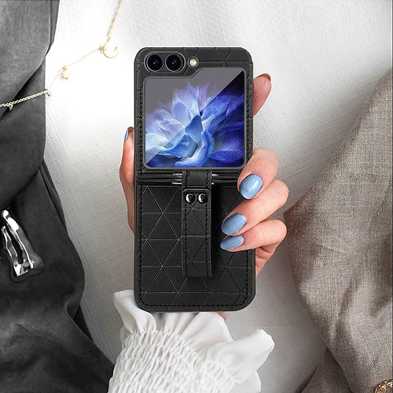 Etui na telefon do Samsung Galaxy Z Flip 6 Z Flip 5 Z Flip 4 Tylny pokrowiec Odporny na wstrząsy Retro PU skóra 2025 - $29.99 –P5
