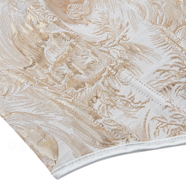 Retro Antiguo Medieval Renacimiento Faja Chaleco corpiño 13 huesos Floral Jacquard Cuello de corazón Mujer Celta Fantasía Real Víspera de Todos los Santos Carnaval Fiesta Casual Diario LARP Adulto 2025 - $24.99 –P6