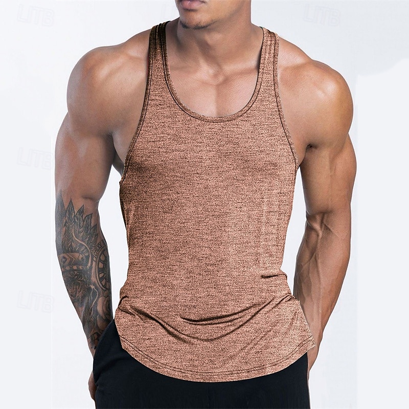 Herren Tank Top Weste Unterhemd Ärmelloses Shirt Ärmellos U-Ausschnitt Sommer Einfach Mode Designer Basic Urlaub Straße Ausgehen Schwarz Rosa Marineblau Top T-Shirt für Herren 2025 - $12.99 –P16
