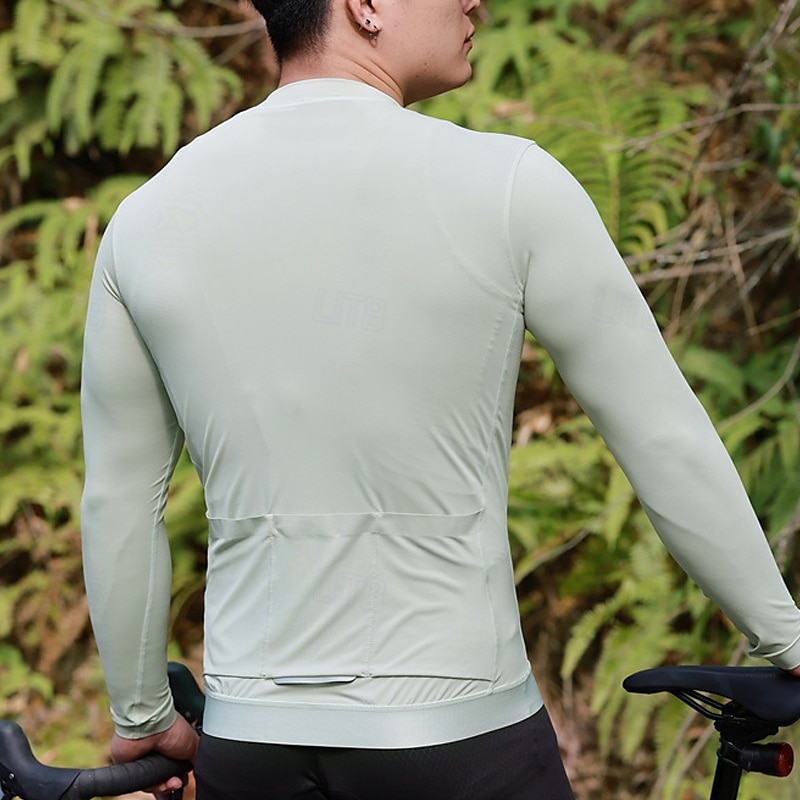 Herr Dam Cykeltröja Långärmad Cykel Tröja med 3 bakfickor Bergscykling Andningsfunktion Snabb tork Svart Vit Grön sporter Kläder 2025 - $61.99 –P17